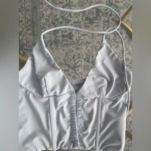 Edikted Light Blue Corset Top